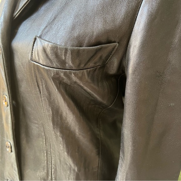 COACH Butter Soft Leather Black Blazer Jacket S $595 - Picture 5 of 14